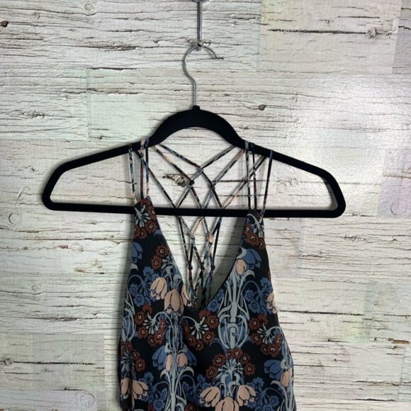 Molly bracken maxi dress size small floral black blue - Picture 4 of 9